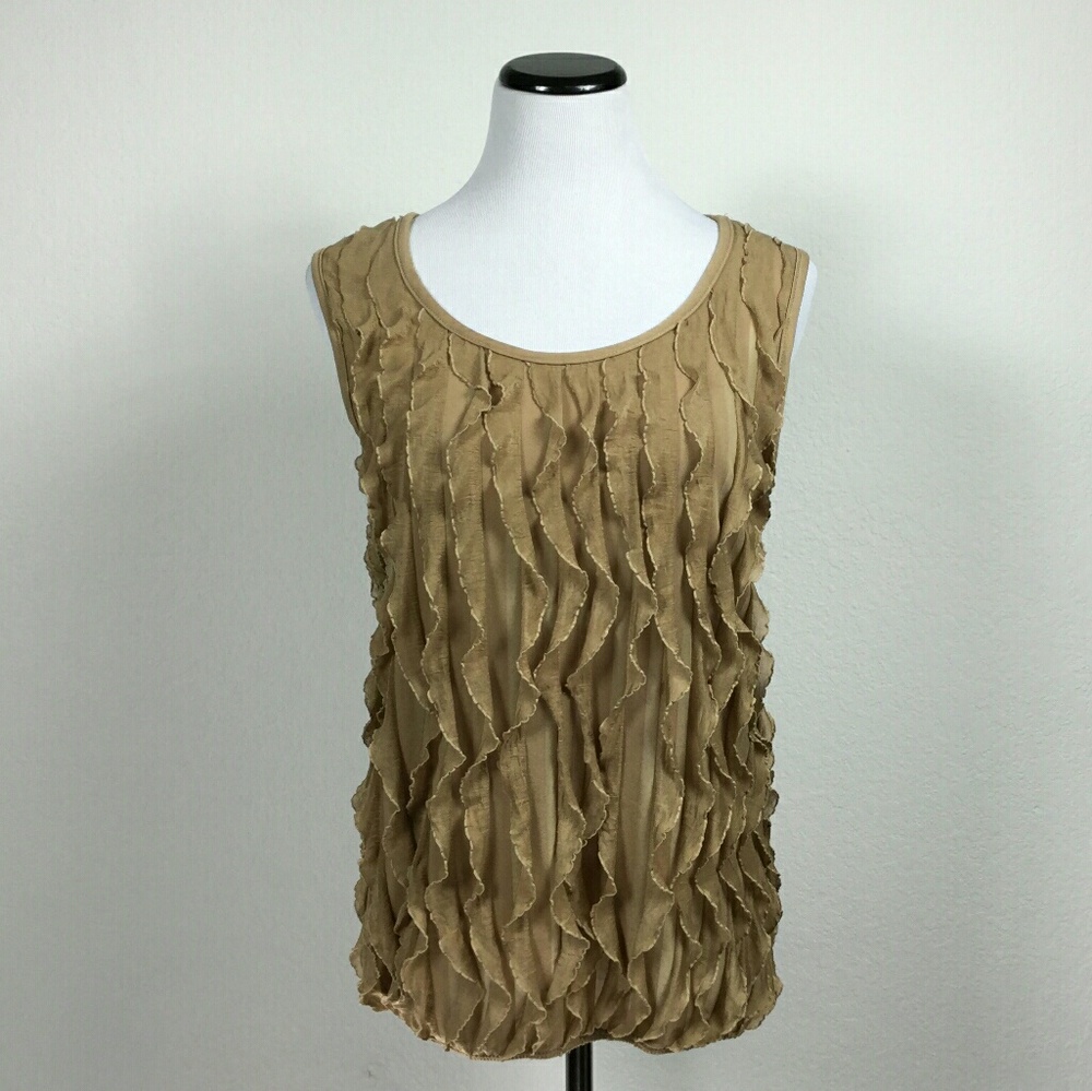 Jason Maxwell Ruffled Sheer Top